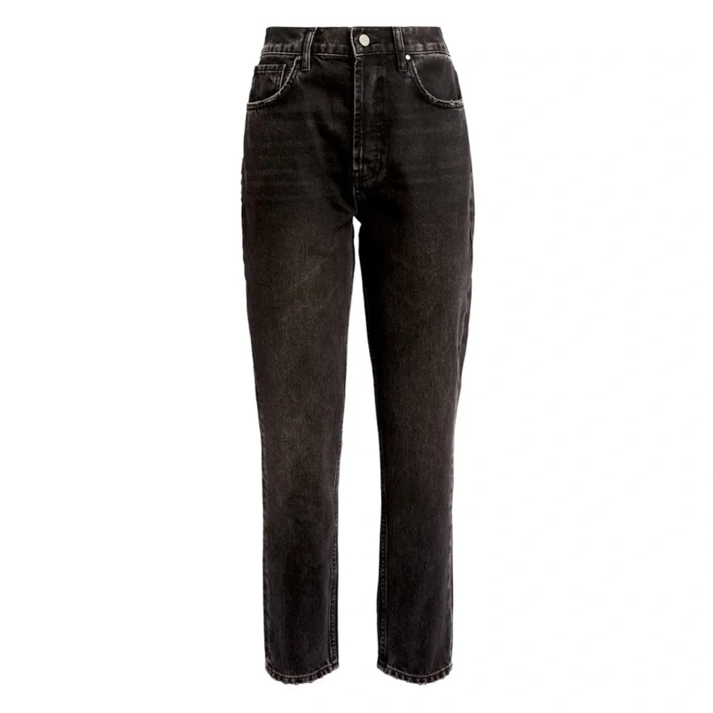 Anine Bing Sonya Straight Leg Jeans Dark Charcoal Size 24